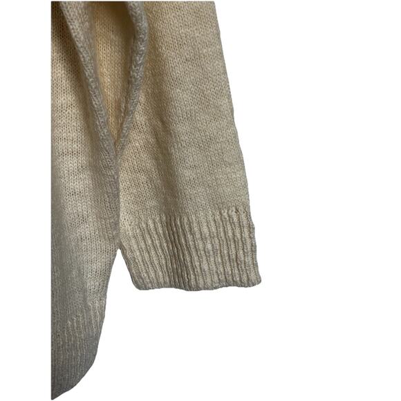 Coldwater Creek Ivory White Wings Wishes Sweater Dragonfly Dandelions XL - Picture 4 of 9